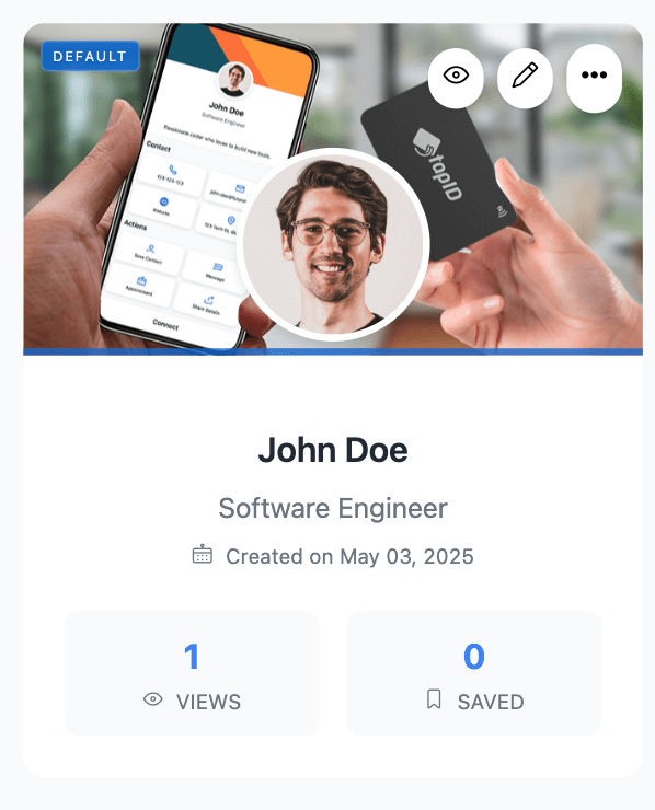 Sharing digital business card